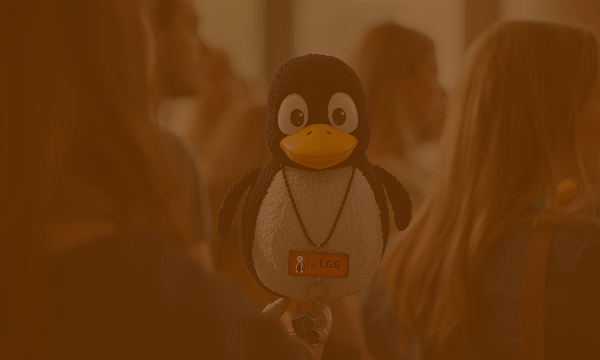 Afbeelding mascotte NLLGG met NLLGG keycord